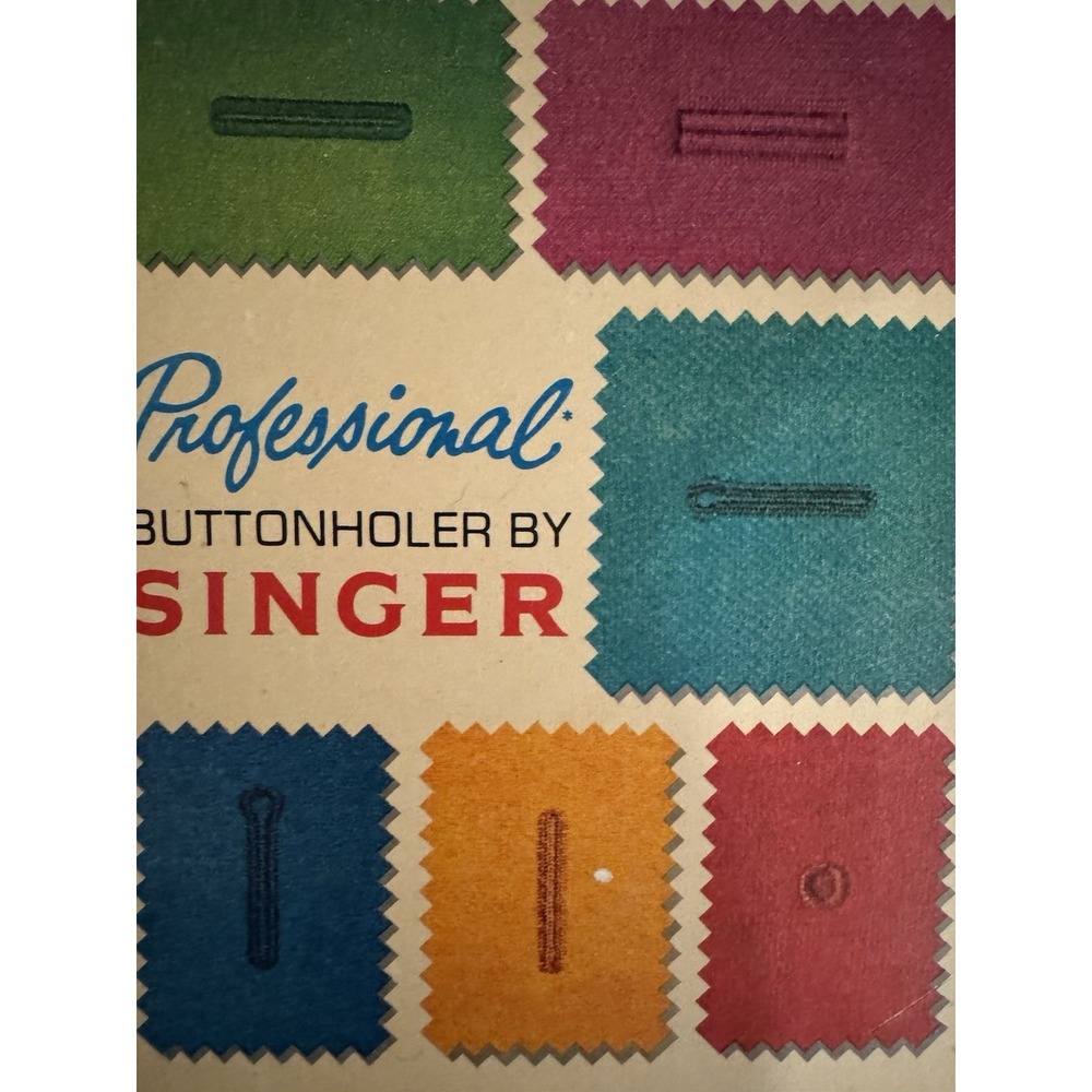 Vintage‎ Pro. Buttonhole For Vertical Needles Zig-Zag SEWING machines By Singer